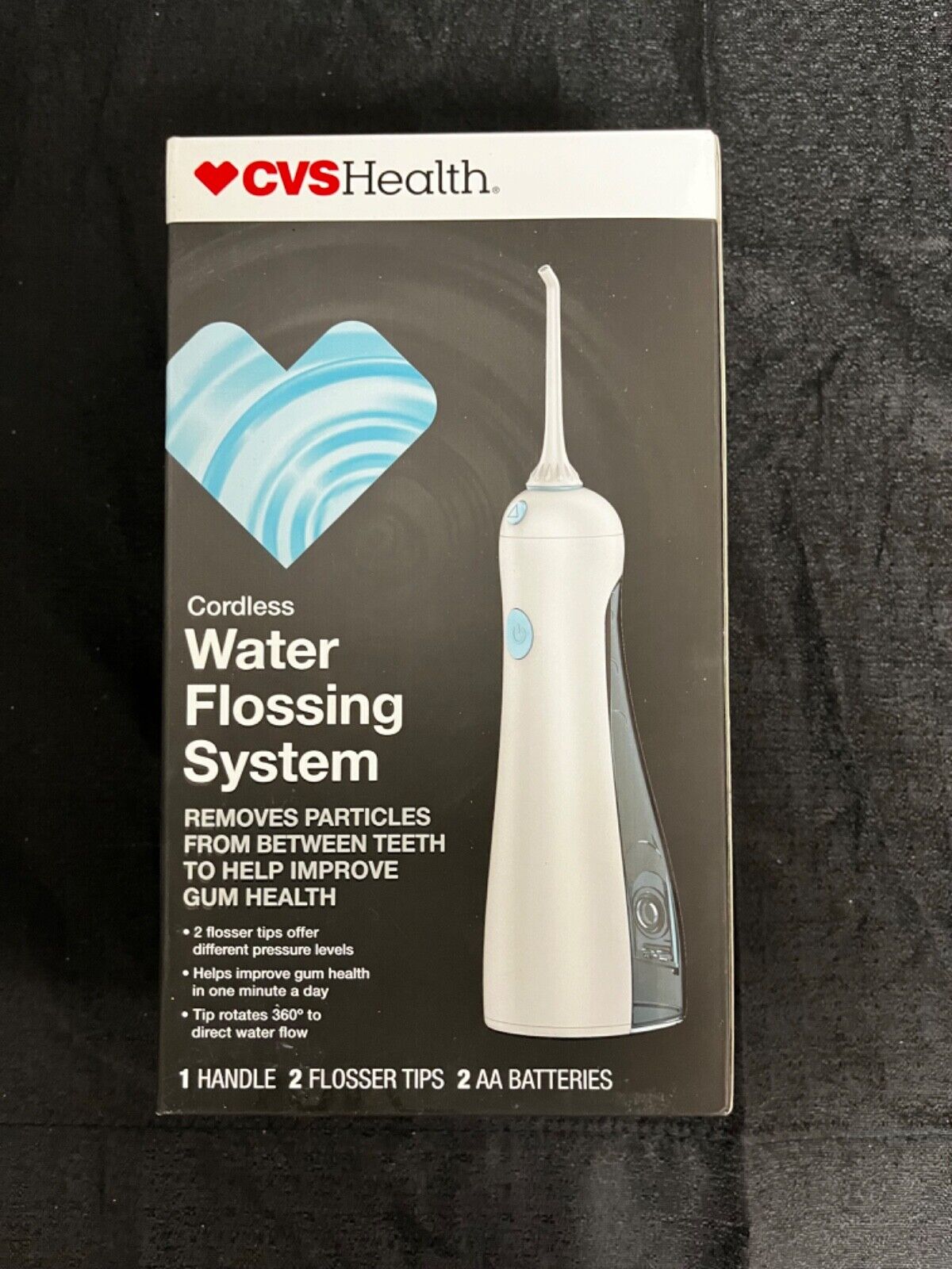 CVS Health Rechargeable Cordless Water Flossing System (NO POWER CORD) Open Box