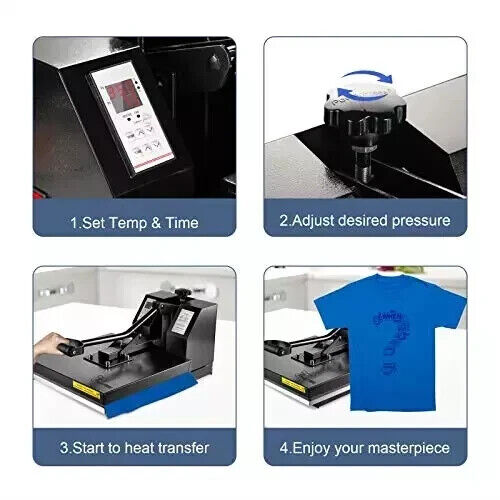 Power Press HPM 1515 Industrial-Quality Digital Sublimation Heat Press Machine 