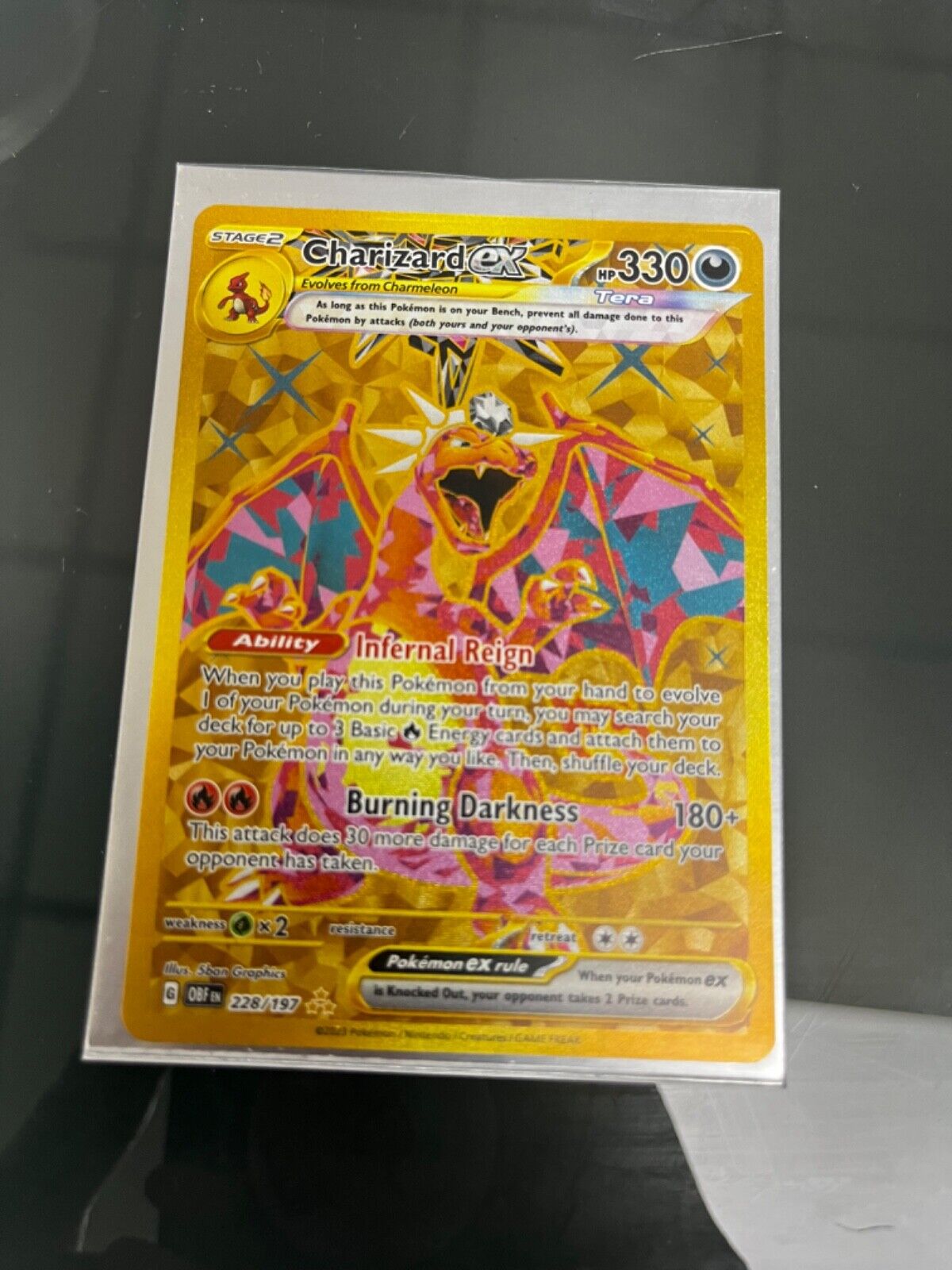 Pokémon TCG Charizard ex Sv03: Obsidian Flames 228/197 Holo Hyper Rare