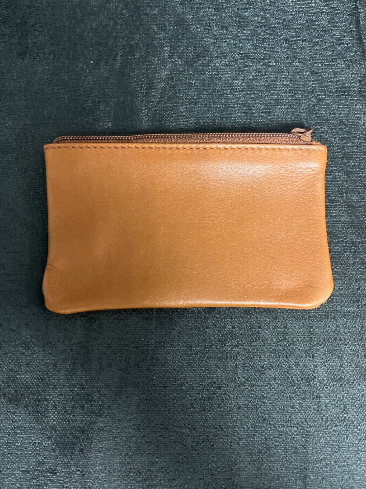 Paris Genuine leather small coin pouch Camel/Brown color