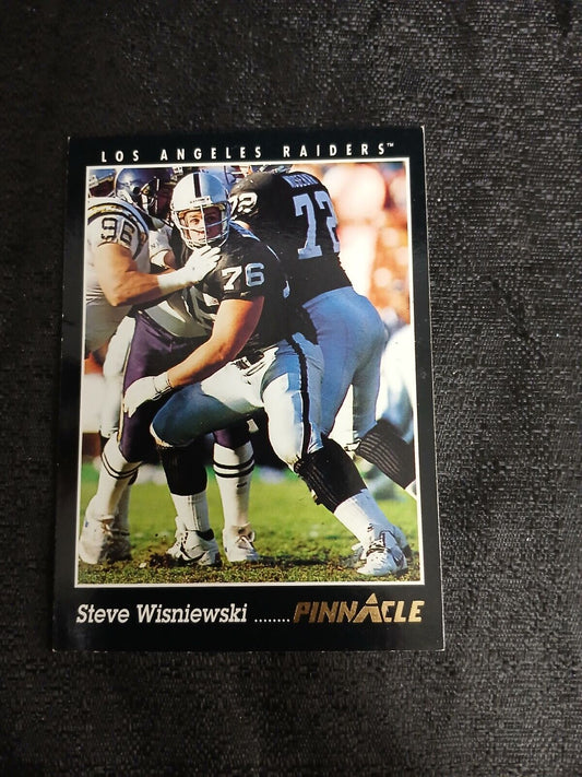 Steve Wisniewski Los Angeles Raiders #76 Pinnacle #144 Trading Card