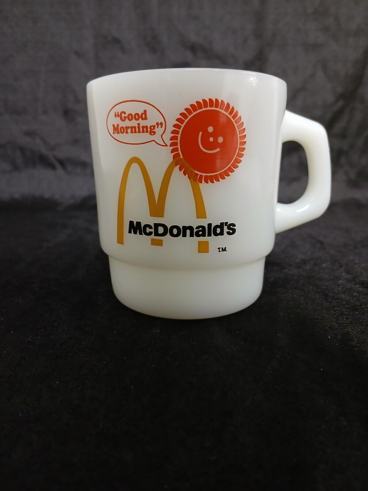 McDonald's "Good Morning" Milk Glass Coffee Cup