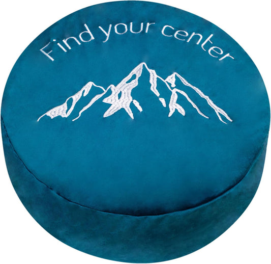 Meditation Cushion: Dive into Tranquility with 'Find Your Center' Pillow - A Sanctuary for Body & Mind, Filled with Natural Buckwheat